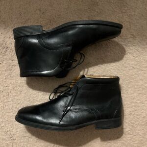 Clarks Men's Black Leather Boots